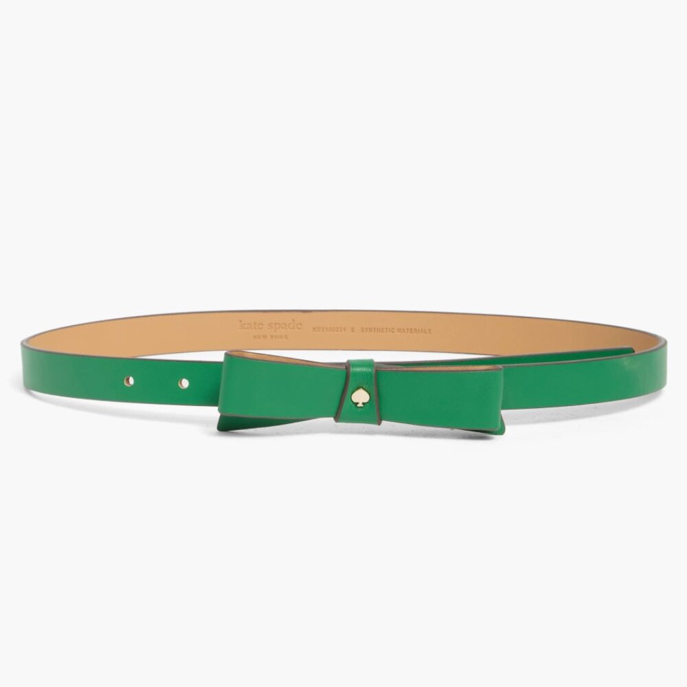 NWT Kate spade new york 19mm bow spade belt Medium Green